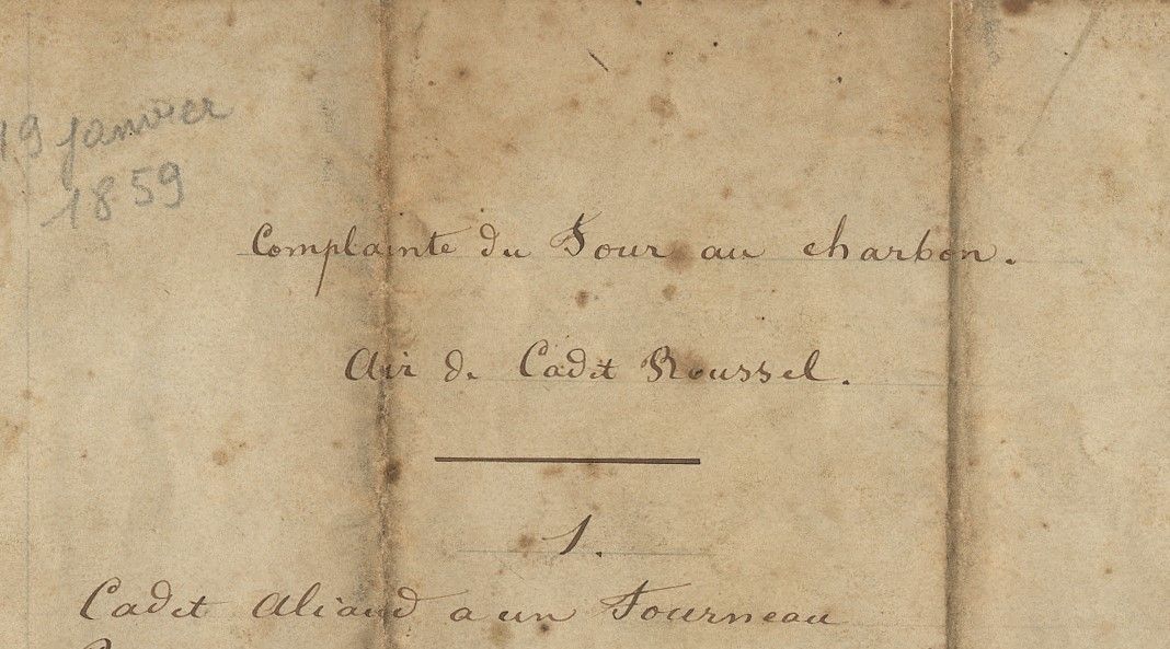 Sur un air de Cadet Rousselle...Une chanson satirique