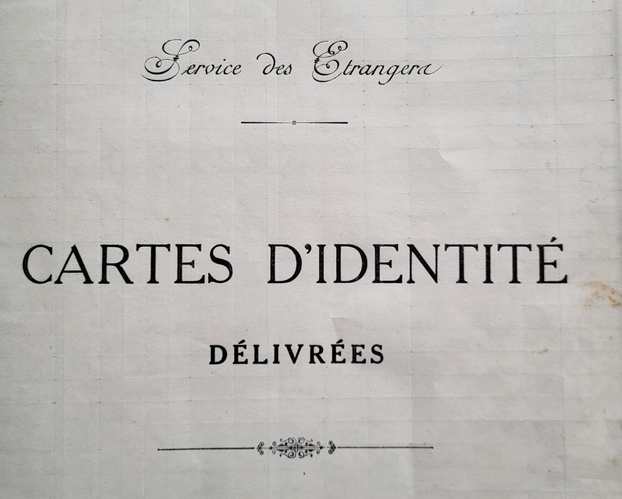 Etrangers - Cartes d'identités et sauf-conduits