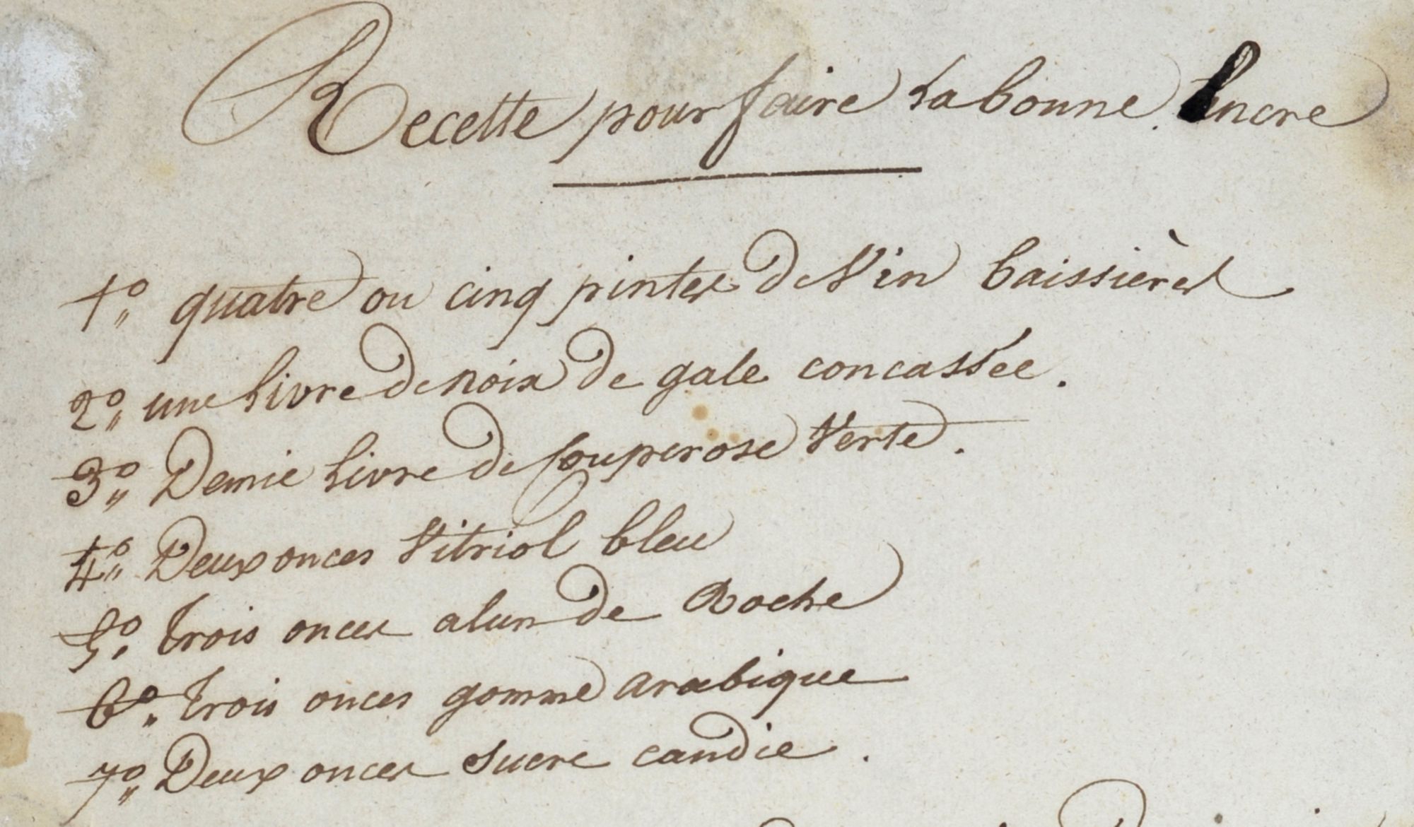 Recette pour faire la bonne encre