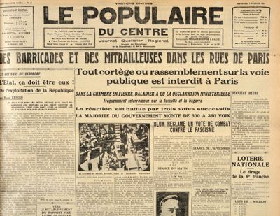 Les émeutes de 1934 - Le Populaire du Centre