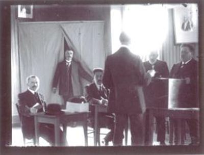Un scène d'élection en Haute-Vienne avant 1900