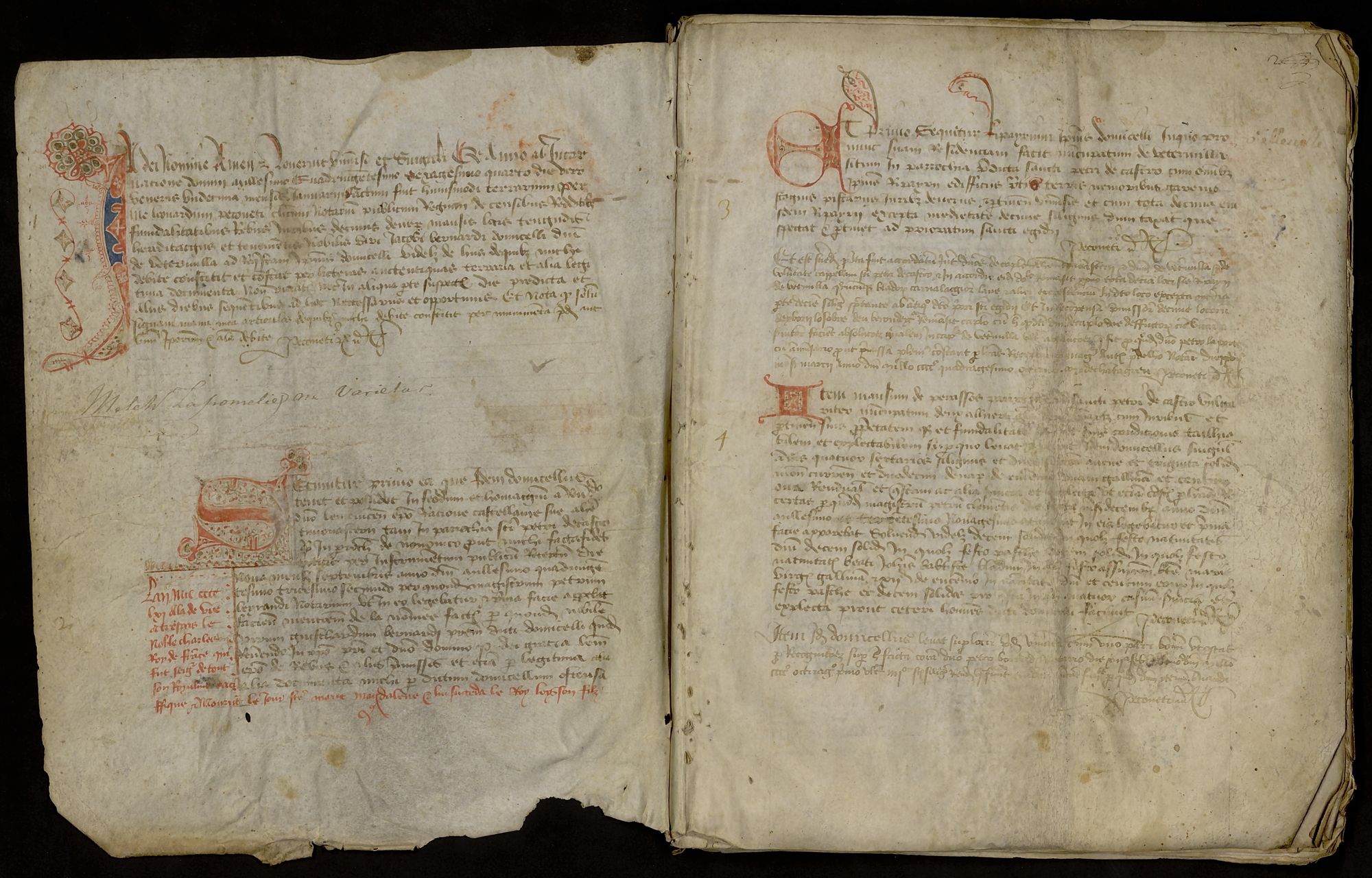 Les Archives acquièrent un terrier du XVe siècle