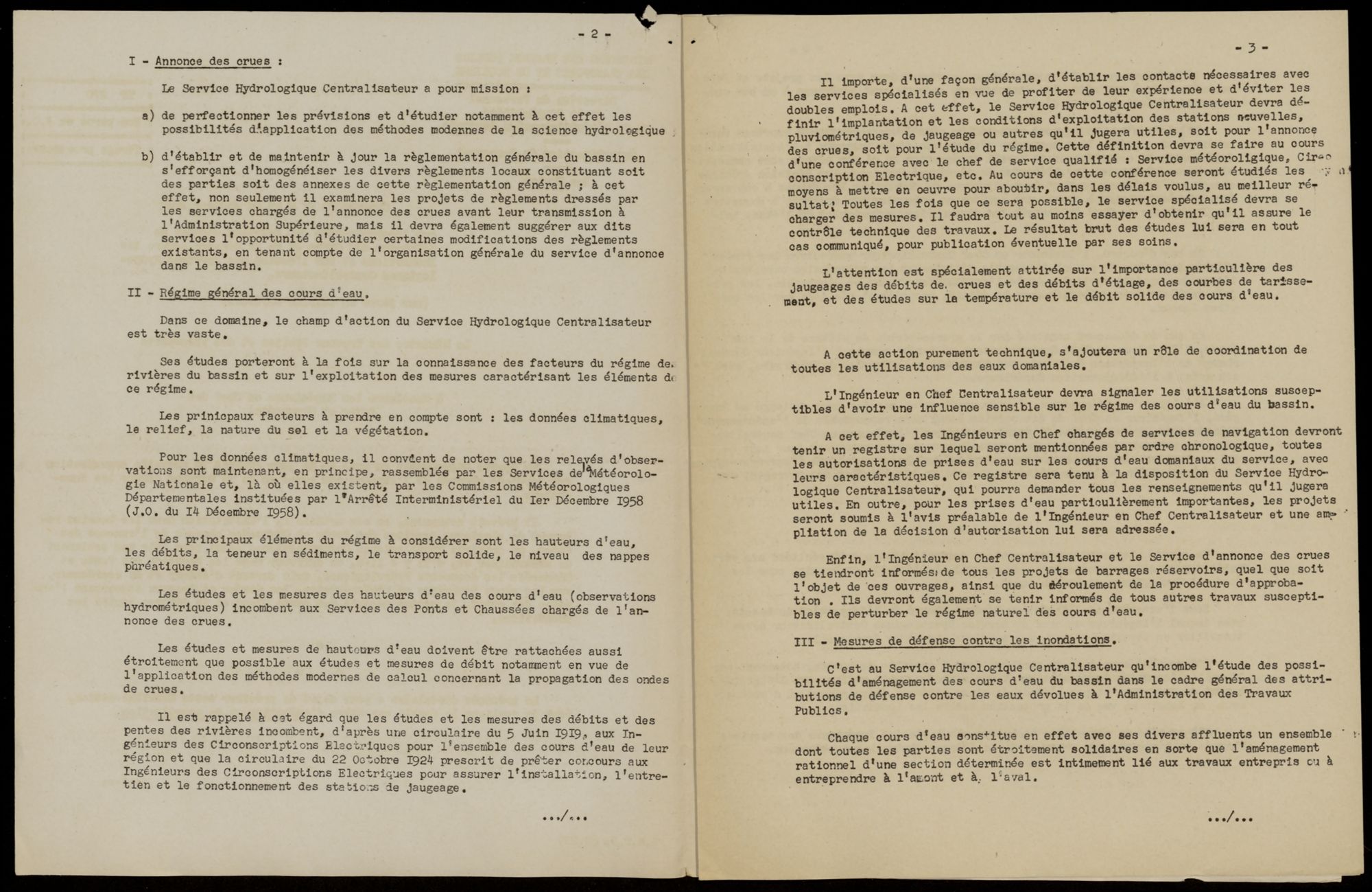 991 W 343 : Inondations, mesures de prévision et de prévention. 