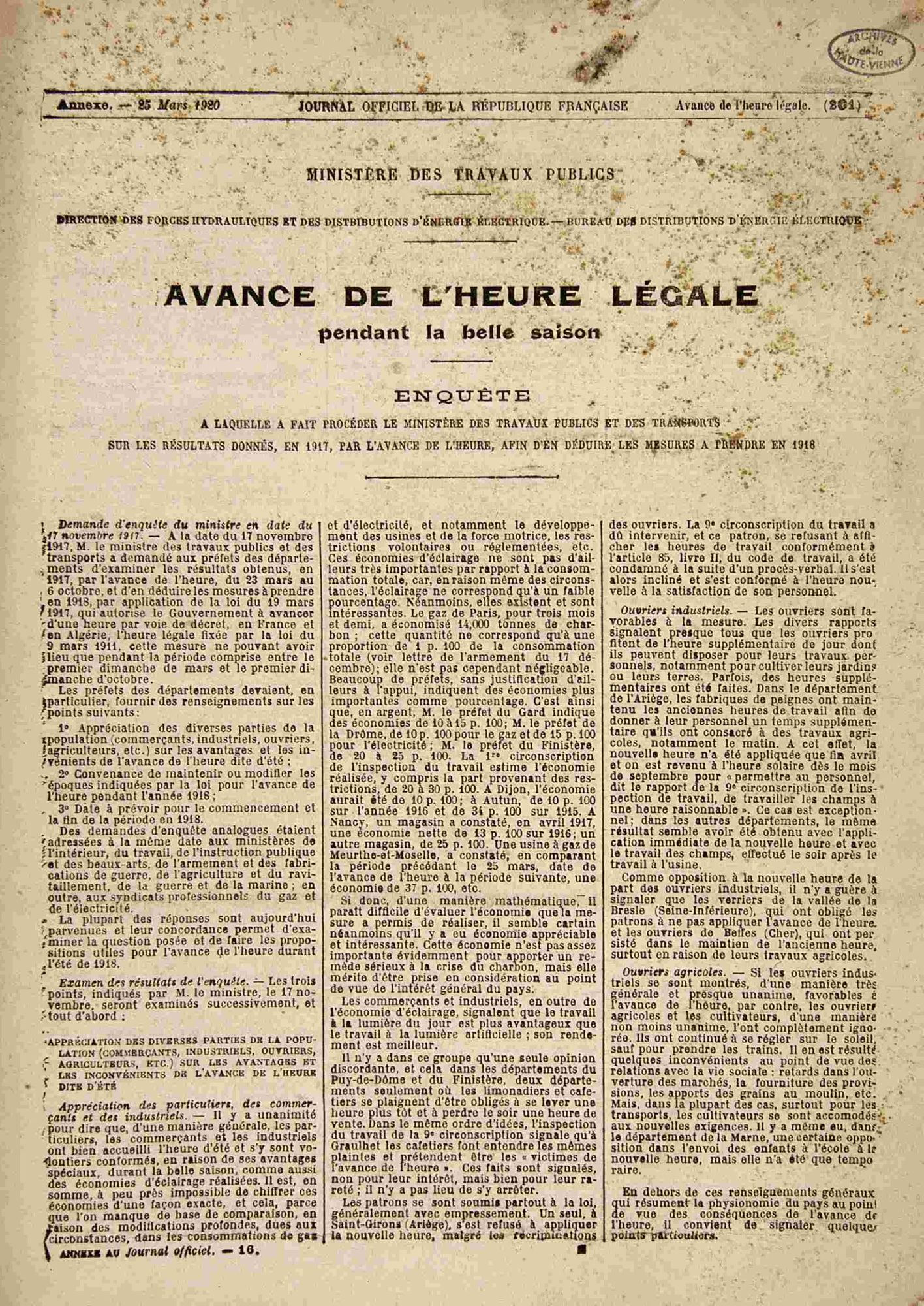 Mettons les pendules à l'heure !