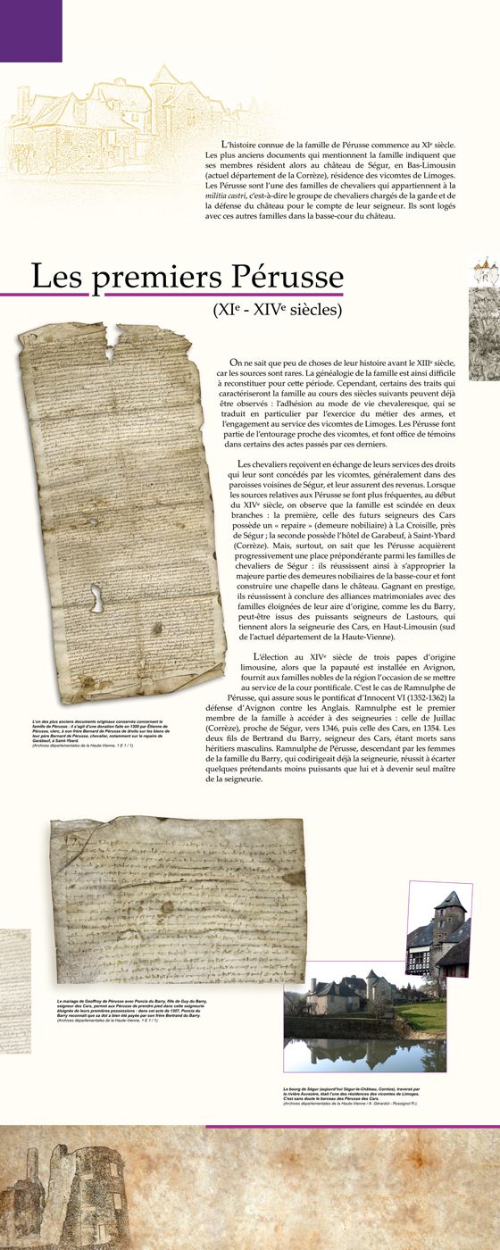 Les premiers Pérusse (XIe-XIVe siècles)