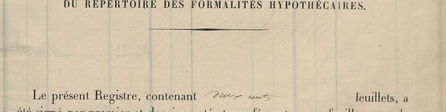 Page de titre de l'indicateur de la table alphabétique de la conservation de Saint-Yrieix