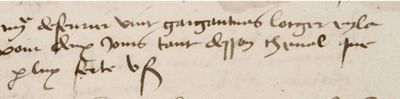 Registre du receveur de l'évêché de Limoges (1 G 182) : passage mentionnant la venue de "Gargantuas"
