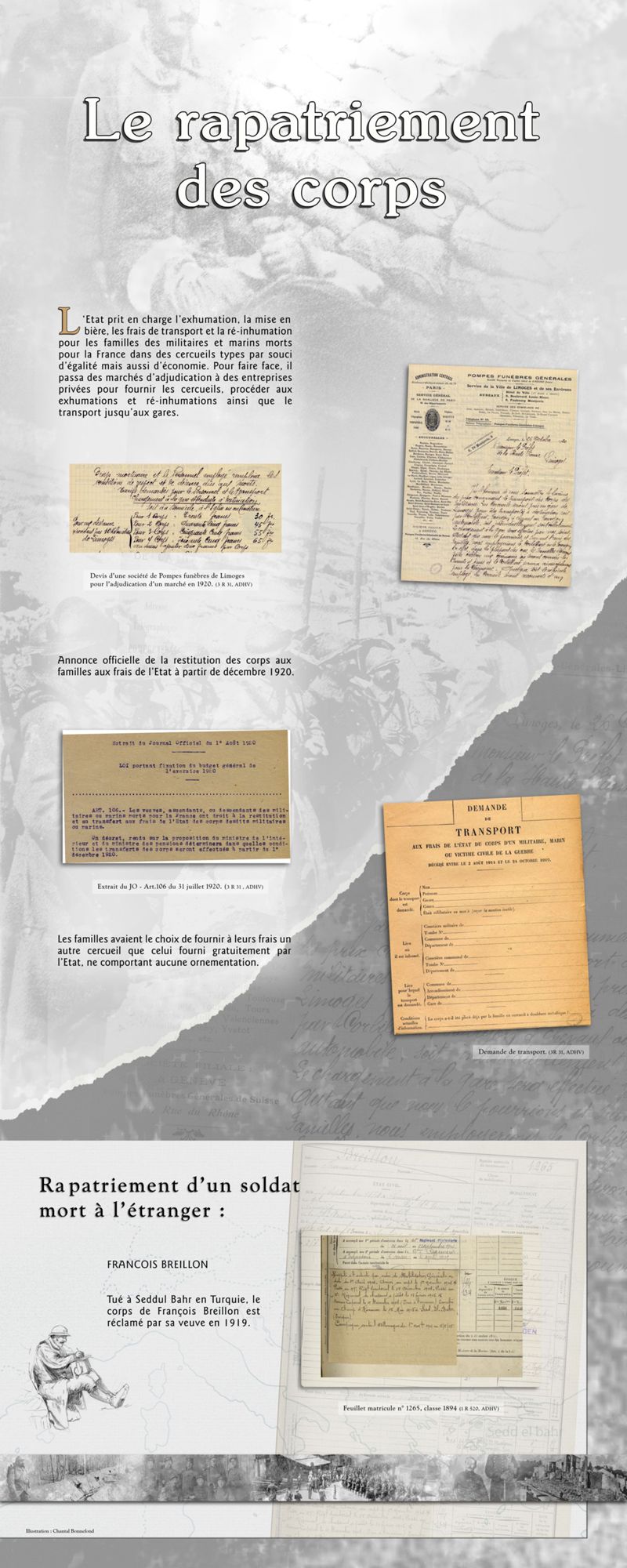 Le rapatriement des corps
